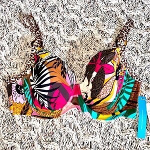 New bikini top tropical floral